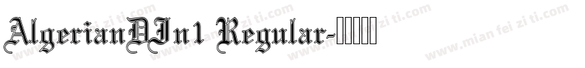 AlgerianDIn1 Regular字体转换